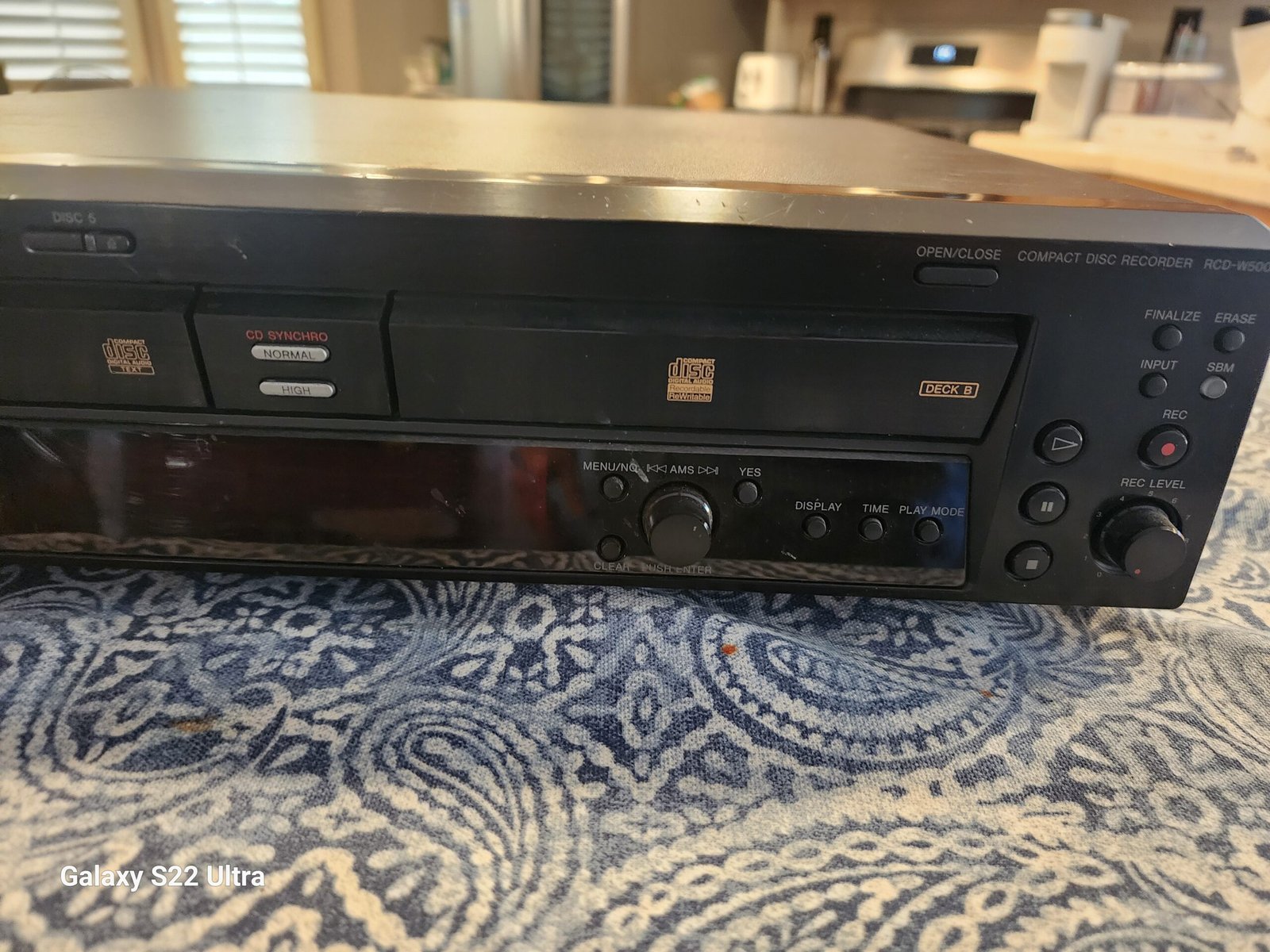 Sony RCD-W500c 5 Disk CD Player + CD Recorder