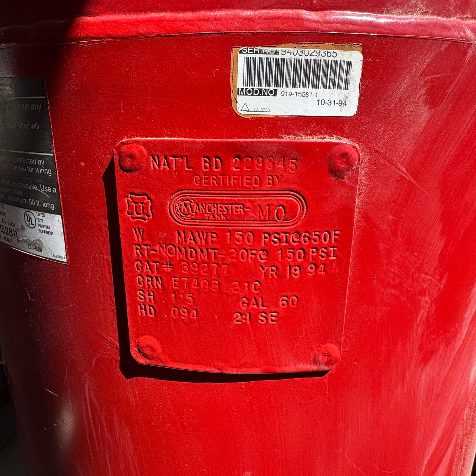 60 gallon Craftman Air Compressor